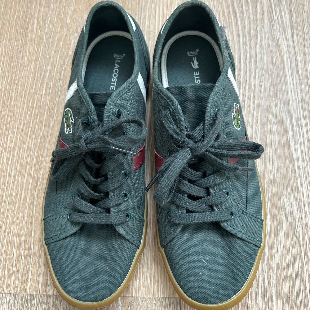 Lacoste Sideline 319 3 Women's Green Low Top Fashion Sneakers Size US 8/ EU 39.5